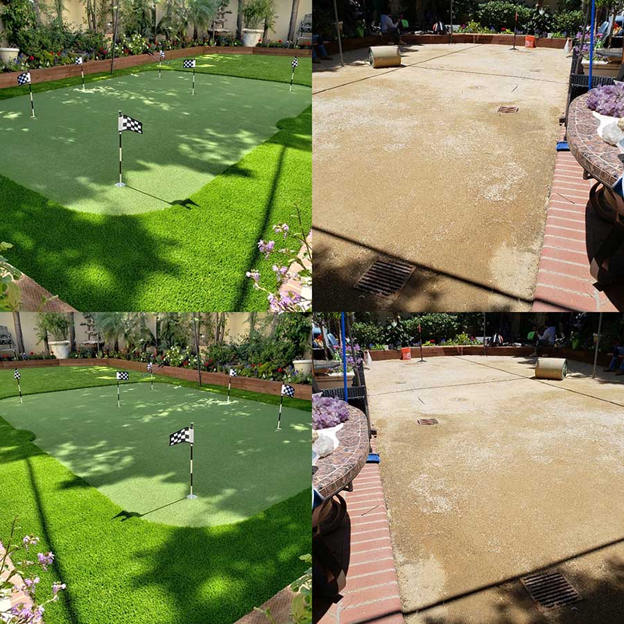 Completed Los Angeles turf installation by Preferred Turf