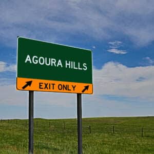 Agoura Hills exit only sign